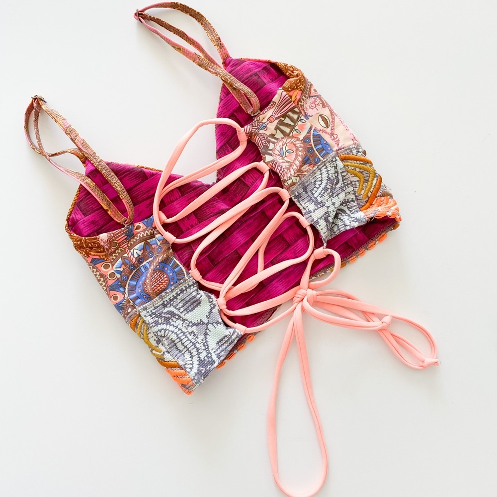 Maaji Multicolor Printed Bikini Set - Orange, Pink, Purple, Blue - Picture 4 of 6